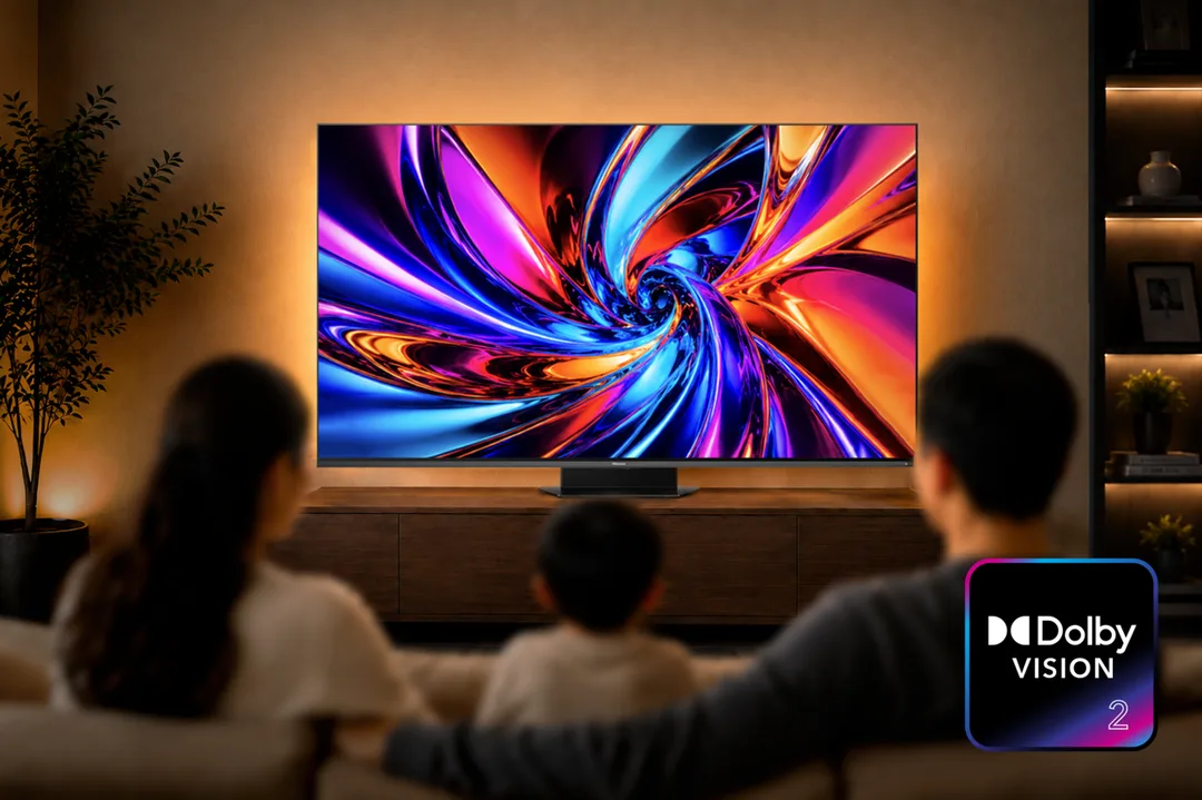 Dolby Vision 2 同 Hisense 電視合作公布嘅官方宣傳圖