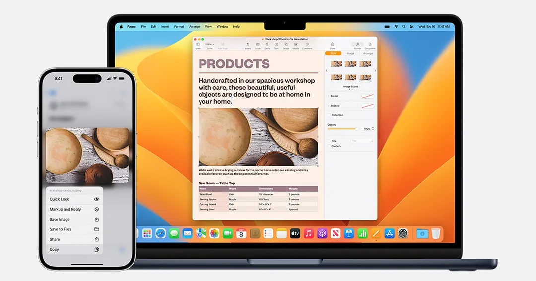 Apple 官方示範喺 iPhone 複製內容,再貼到 MacBook 嘅 Universal Clipboard 功能