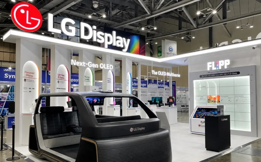 LG Display 喺 IMID 2026 展場展示 FLiPP OLED 製程技術