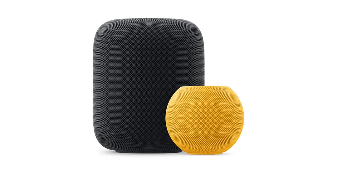 白色同午夜暗色 Apple HomePod 並排擺放,用嚟比較傳聞中 OpenAI AI 喇叭嘅價位