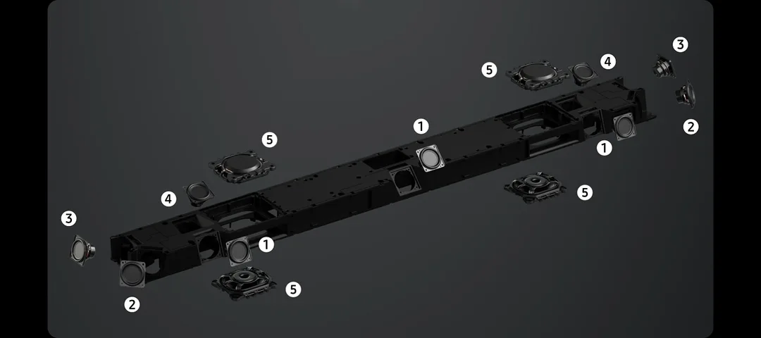Samsung 官方展示 HW-QS90H 一體式喇叭配置同環繞聲方向
