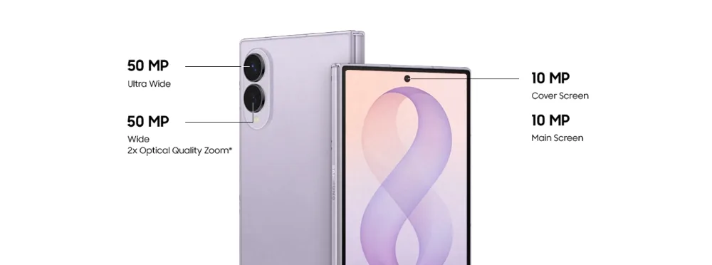 Galaxy Z Fold8 展示雙 5,000 萬像素後置鏡頭配置