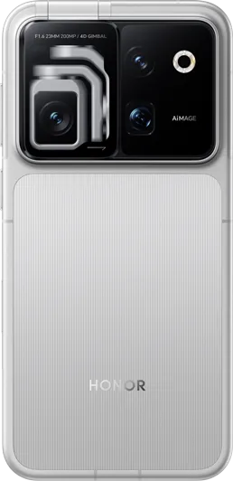 銀色 HONOR Robot Phone 機背同收納式雲台主攝