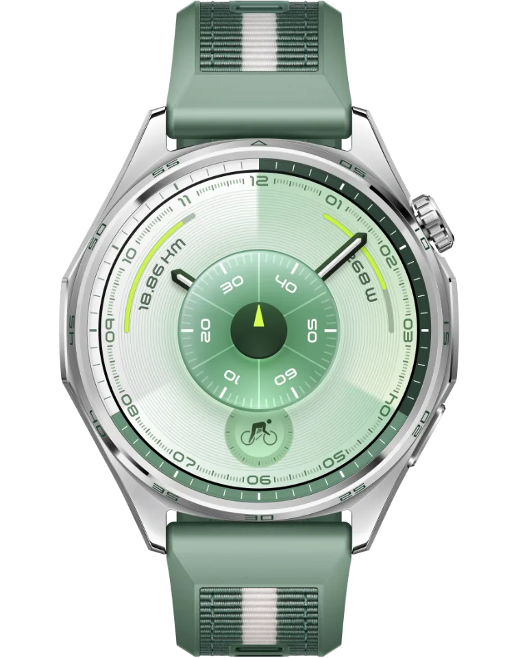 綠色 46mm HUAWEI Watch GT 6 官方產品圖，用嚟對照 GT 7 上代外形