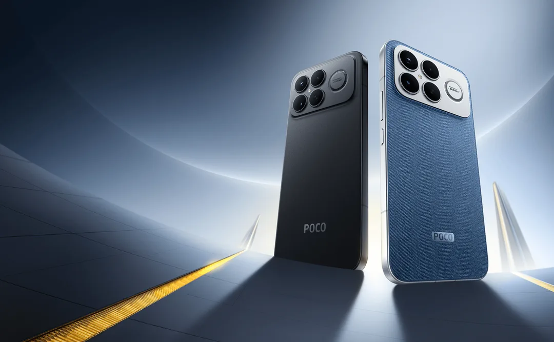 同代 POCO F8 Ultra 黑色同丹寧藍機身官方產品圖