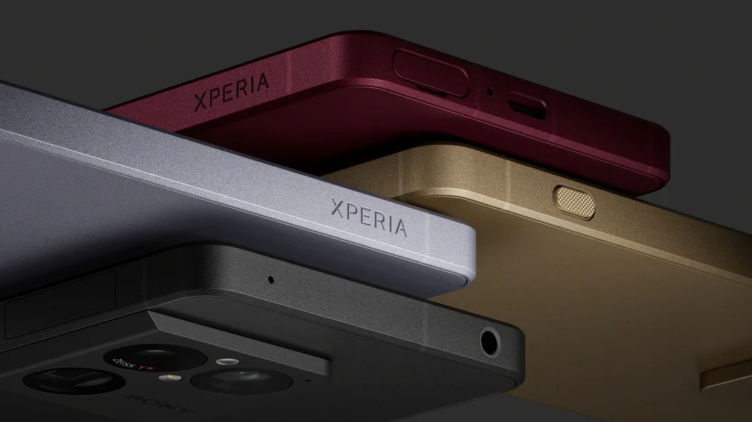Sony Xperia 1 VIII 四款礦石色機身排列展示