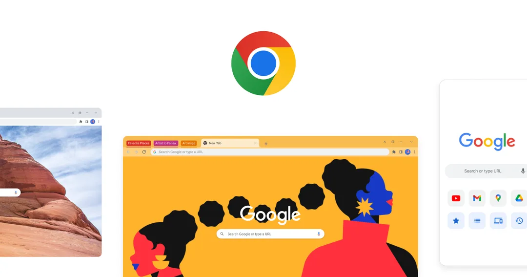 Google Chrome 官方產品頁展示瀏覽器喺唔同裝置上運作