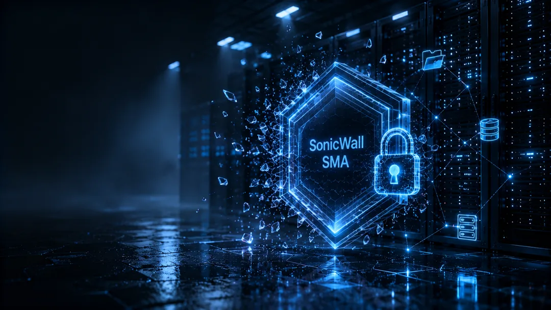 SonicWall SMA 網絡保安裝置遭攻擊嘅示意圖