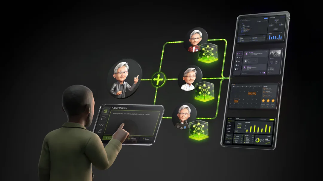 NVIDIA Nemotron 3.5 Lightning 官方介紹圖,展示模型用喺長時間運行 AI agent