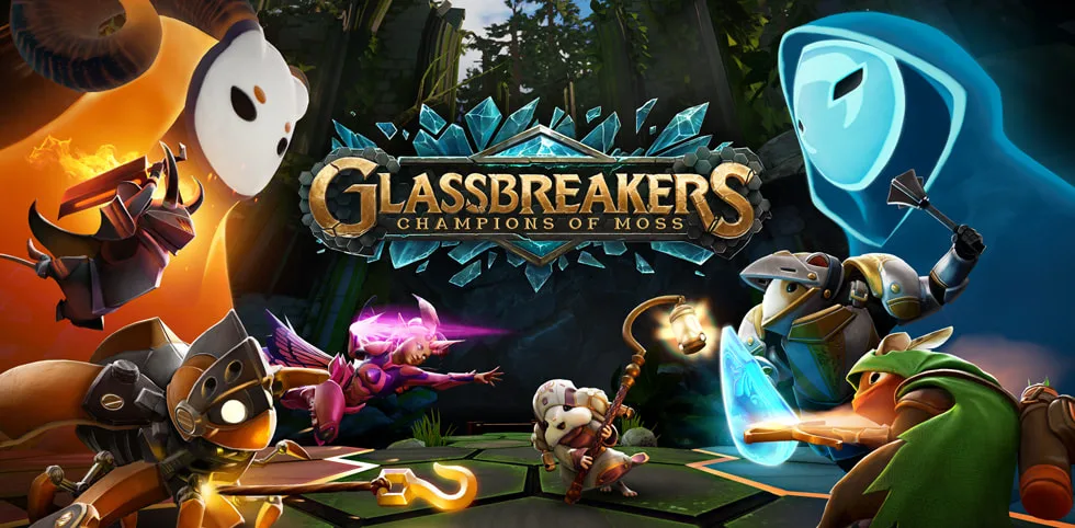 Vision Pro 顯示 Glassbreakers: Champions of Moss 空間遊戲畫面