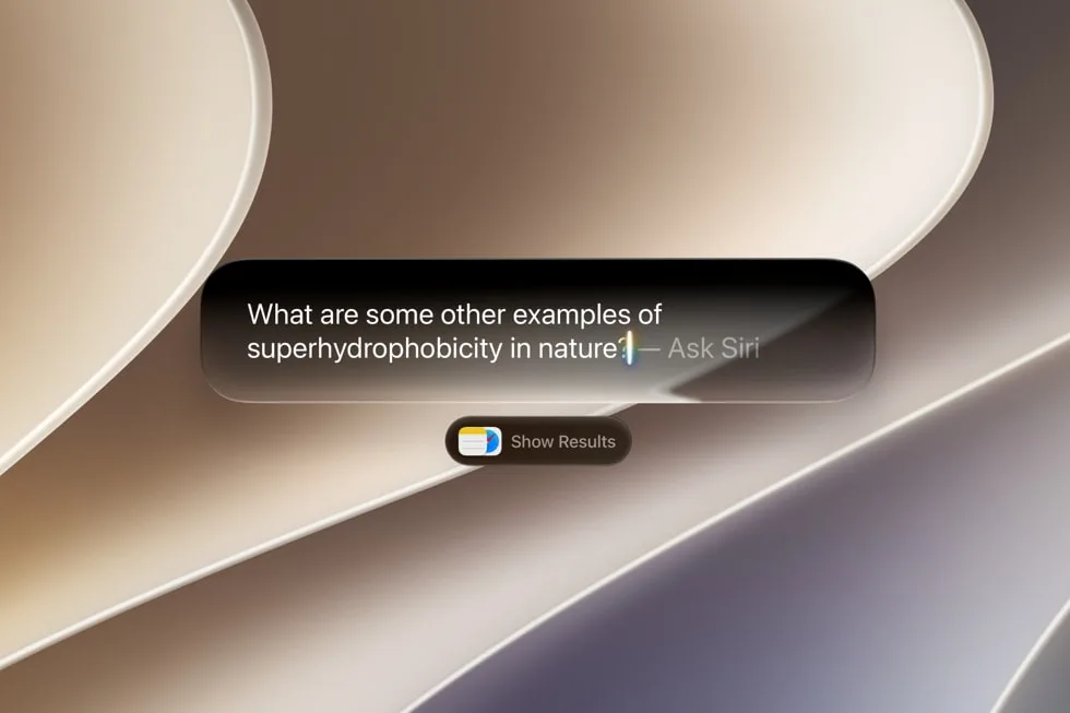 Mac 嘅 Spotlight 入面顯示 Siri AI 問答介面