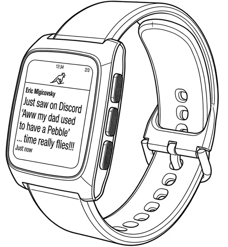 Pebble Time 2 彩色 e-paper 智能手錶官方產品圖