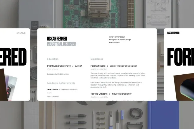 用 WordPress 製作嘅工業設計學生個人履歷同作品集網站