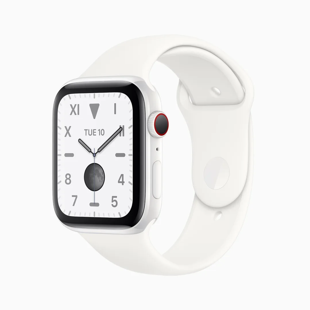 白色陶瓷 Apple Watch Series 5 配淺色錶帶