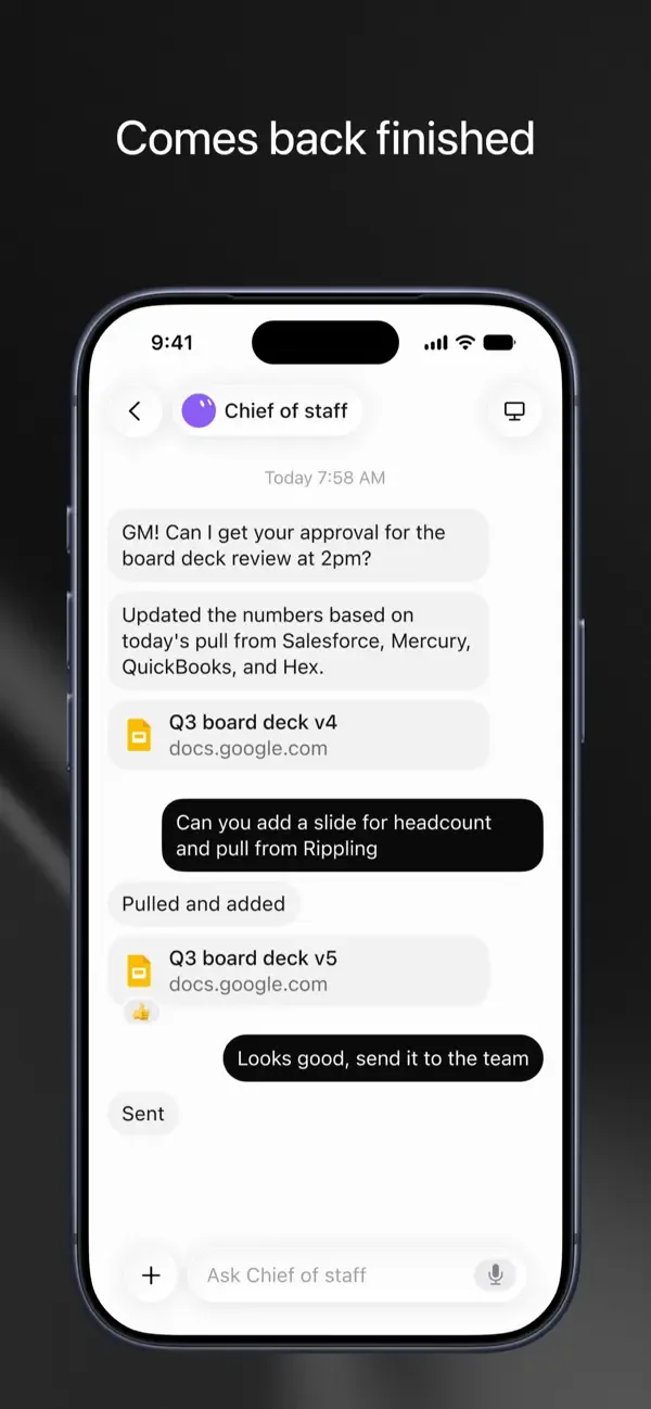 Grok Bot 完成任務後回報結果嘅官方 iPhone 畫面