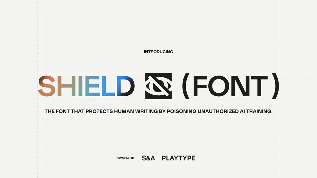 ShieldFont 官方宣傳圖,以字型同文字替換概念介紹防爬蟲方案
