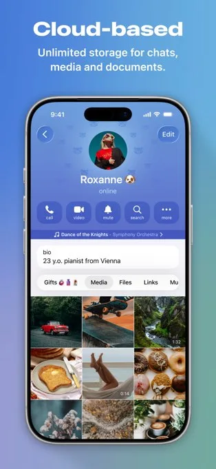 Telegram iPhone 版官方 App Store 介面截圖