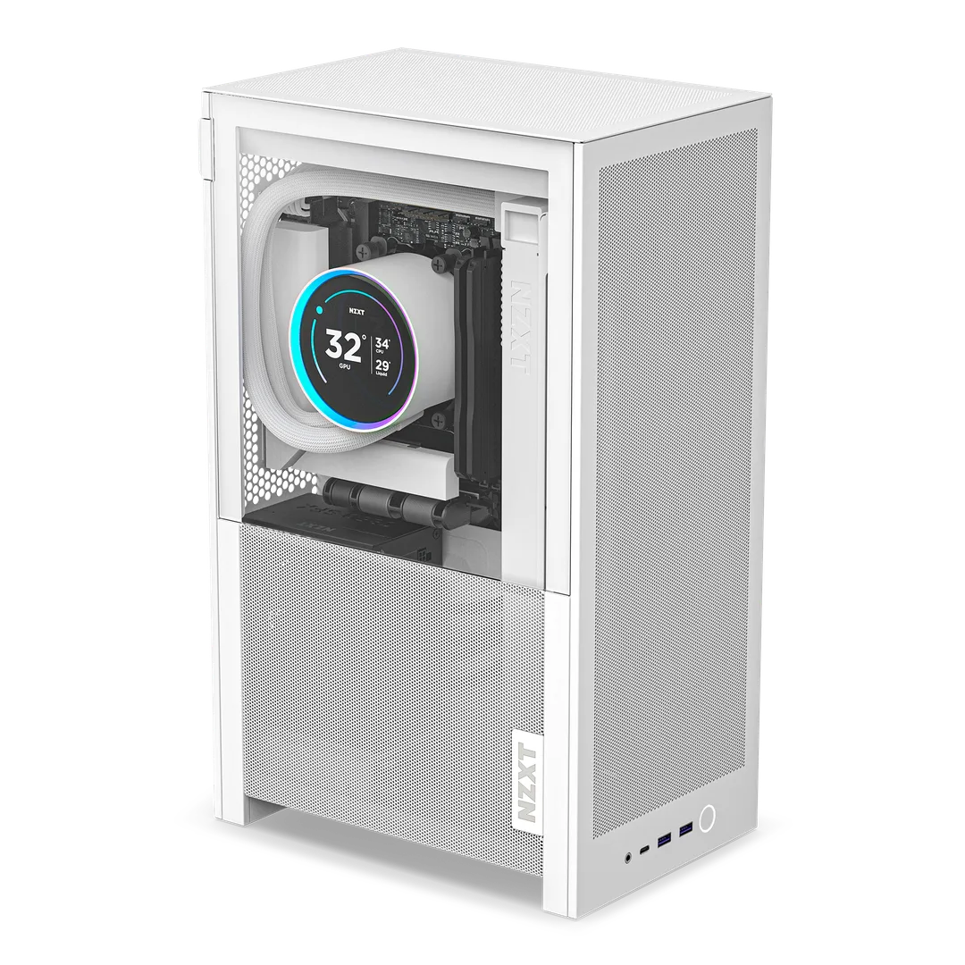 白色 NZXT H2 Flow 直立式 Mini-ITX 機箱產品圖