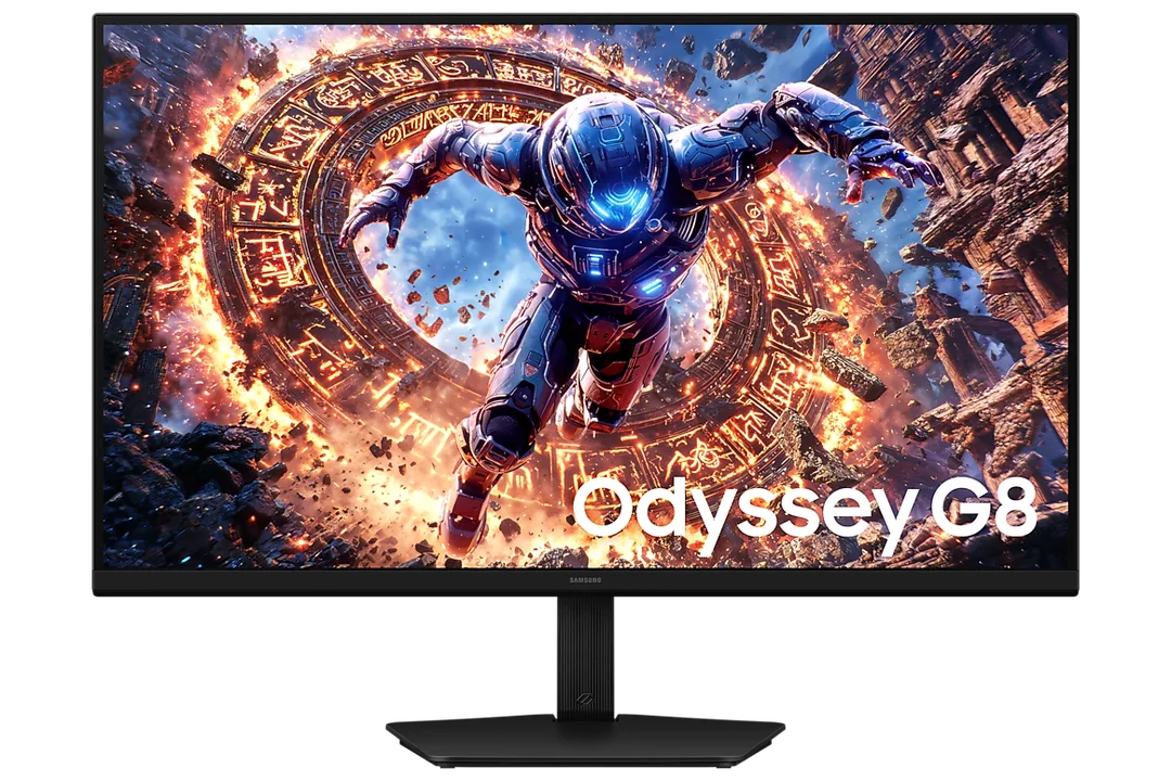 Samsung Odyssey G80HS 32 吋 6K 電競顯示器正面產品圖