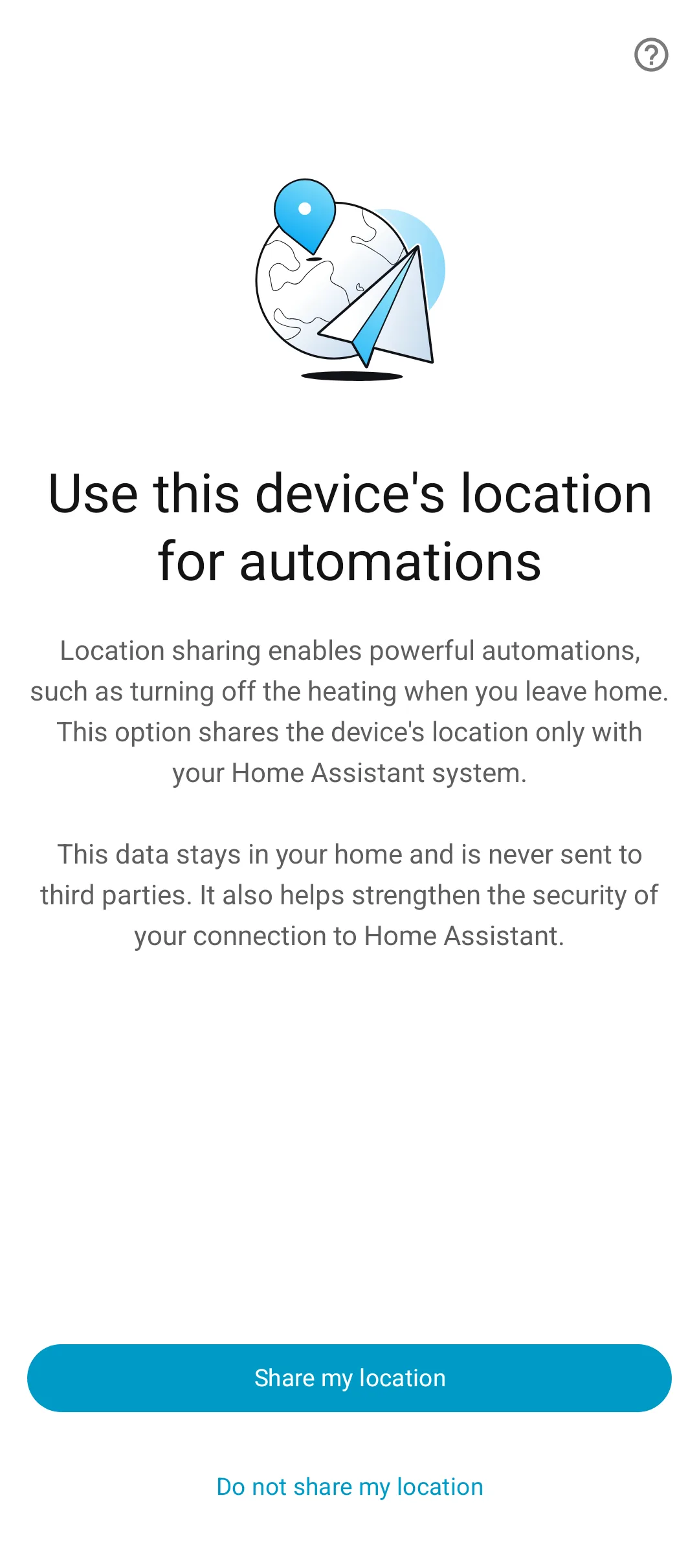 Home Assistant Android app 詢問用戶係咪開啟位置分享