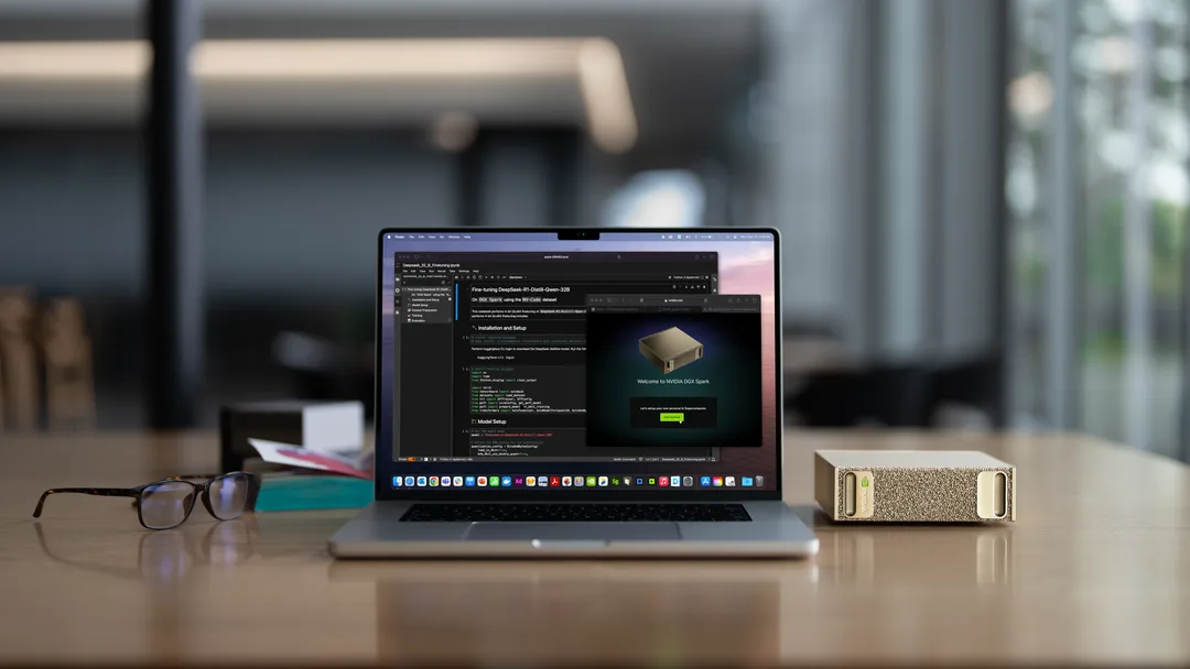 NVIDIA DGX Spark 細型桌面 AI 工作站官方產品圖