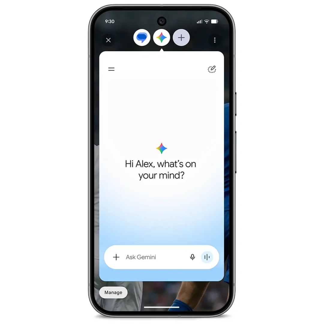 Pixel 手機用 Bubbles 喺 Gemini 同 Messages 浮動視窗之間切換